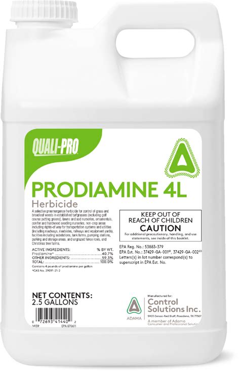 It is labeled as a pre-emergent herbicide to control crabgrass, broadleaf weeds and a number of undesirable grasses including spurge, bluegrass and witchgrass. . Prodiamine tractor supply